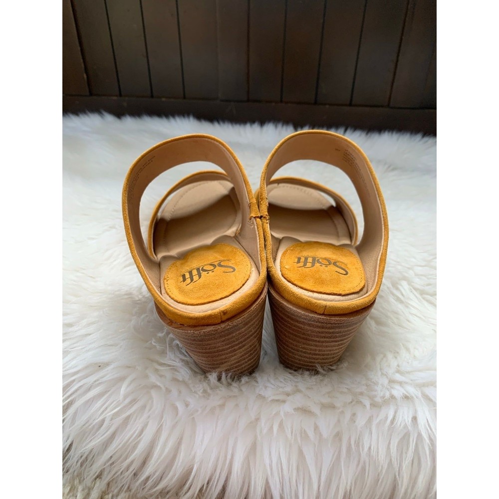 Women's Mustard Suede Double-Strap Sandal - Picture 3 of 8